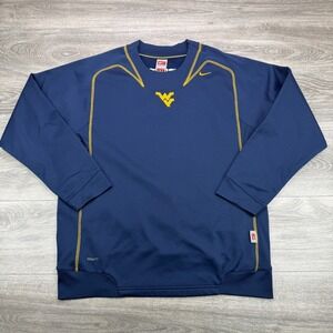 West Virginia Mountaineers Pullover Mens Medium Football NCAA Therma Fit Nike